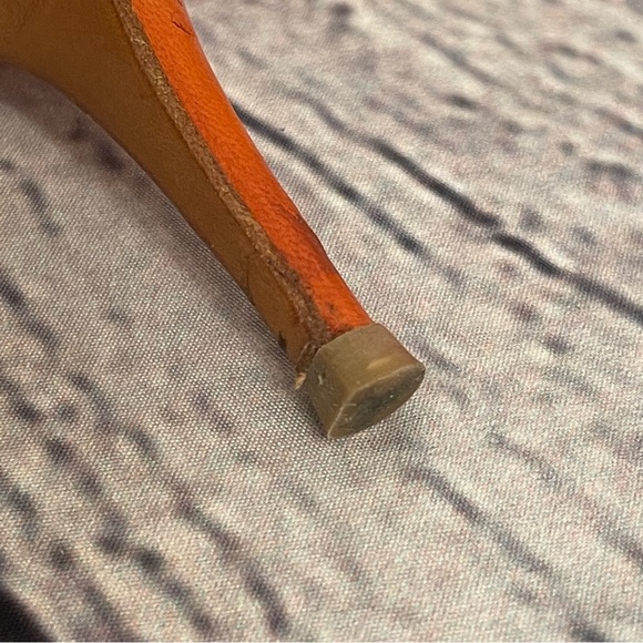 Sigerson Morrison Leather Strappy Sandals 8 in Fire Orange - Picture 10 of 13